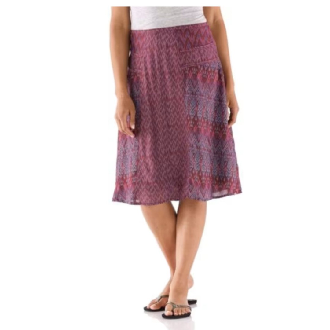 Prana Isadora Black Cherry Laurel Skirt A Line Lightweight Woven Modal Skirt 12