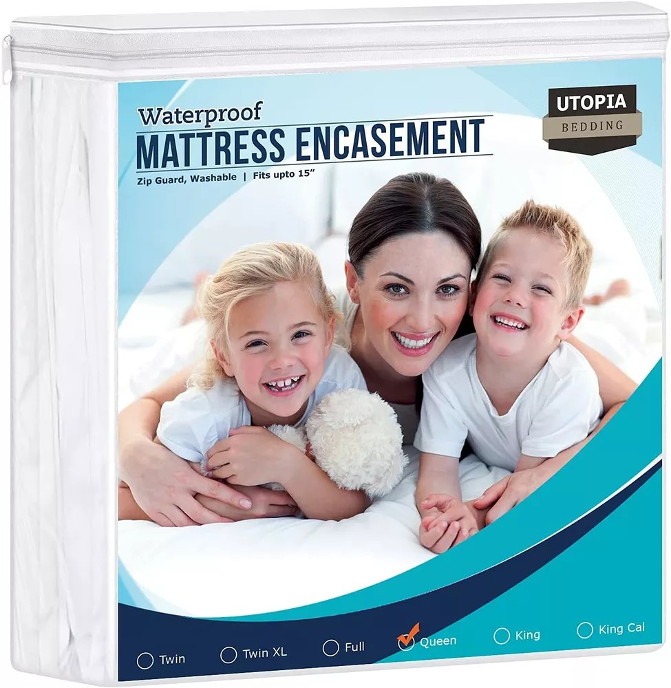 Zippered Mattress Encasement Water proof Protector Utopia Bedding