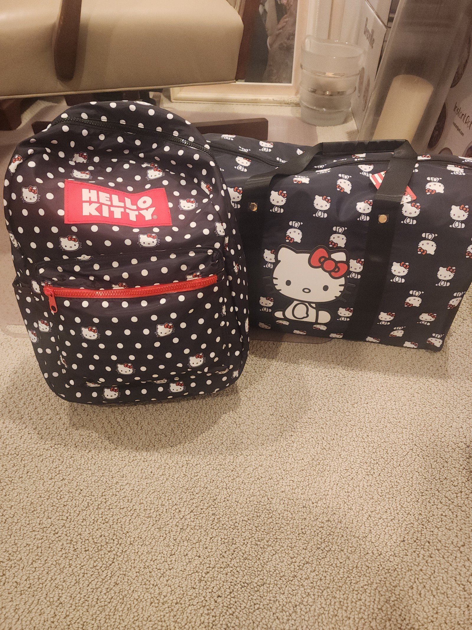 Hello Kitty Backpack and Duffel Bag