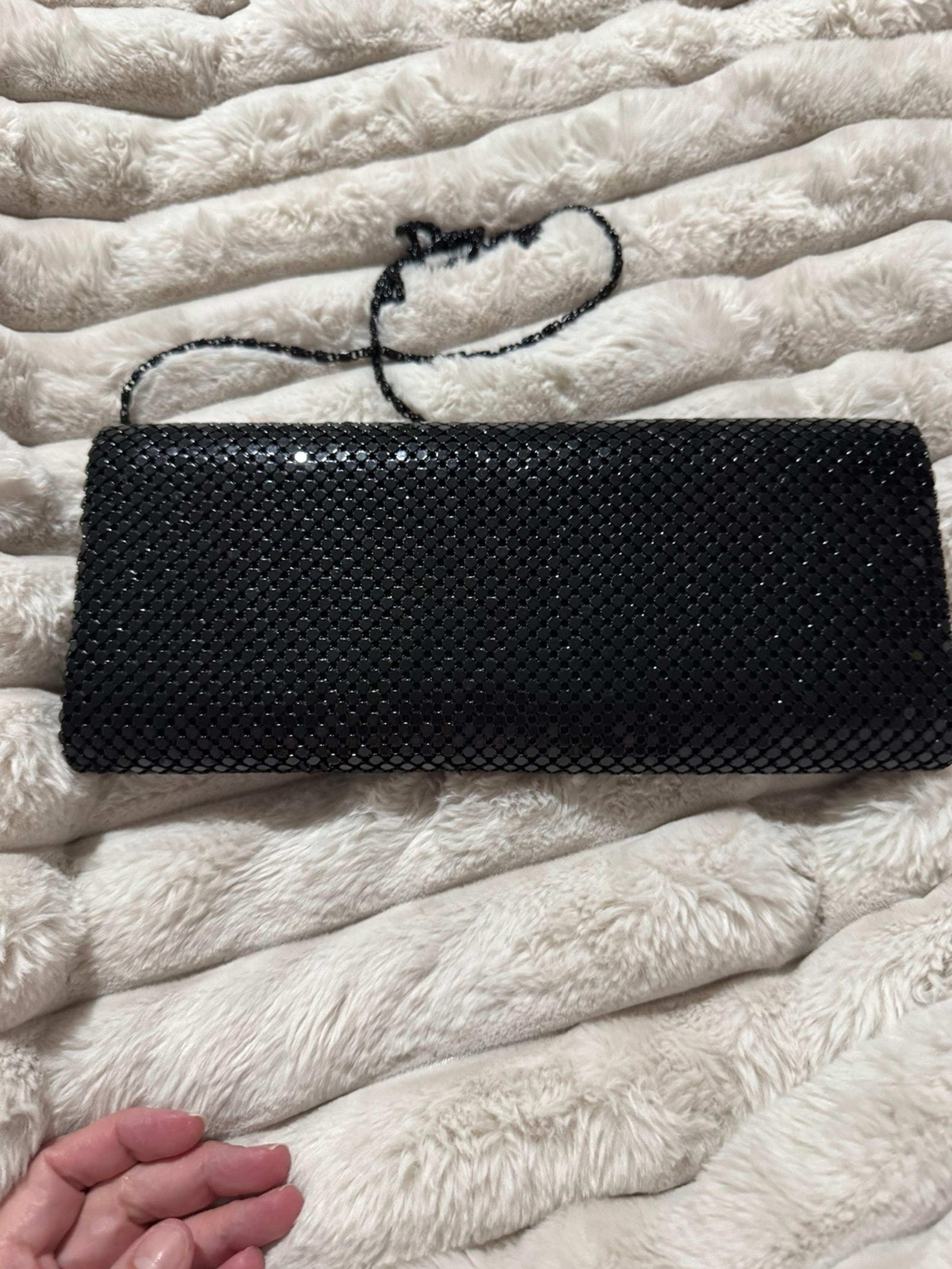 NWT- Black Metal Mesh Evening Shoulder/Crossbody/Clutch Bag