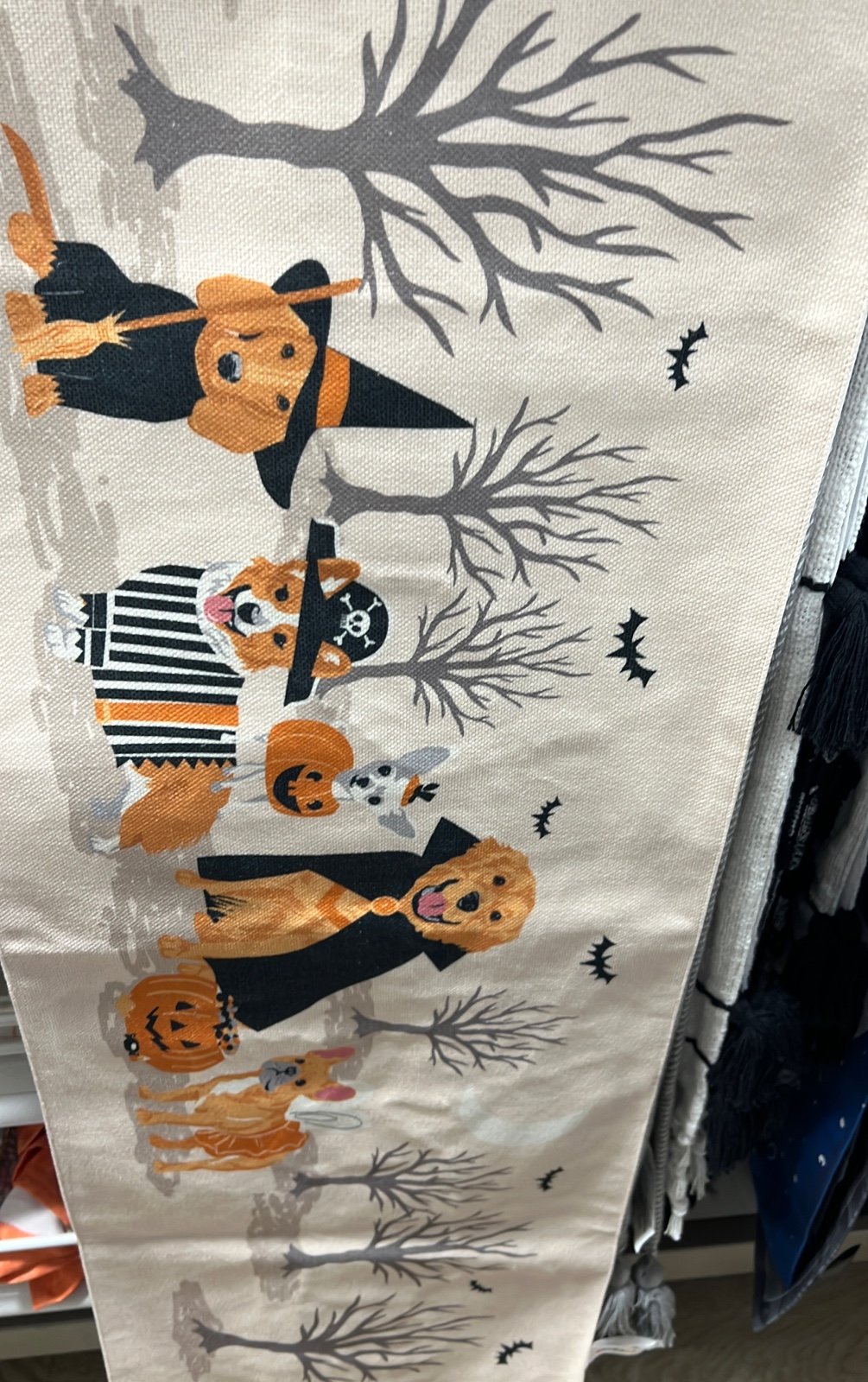 Halloween Puppies Ghost Table runner - glow in the dark