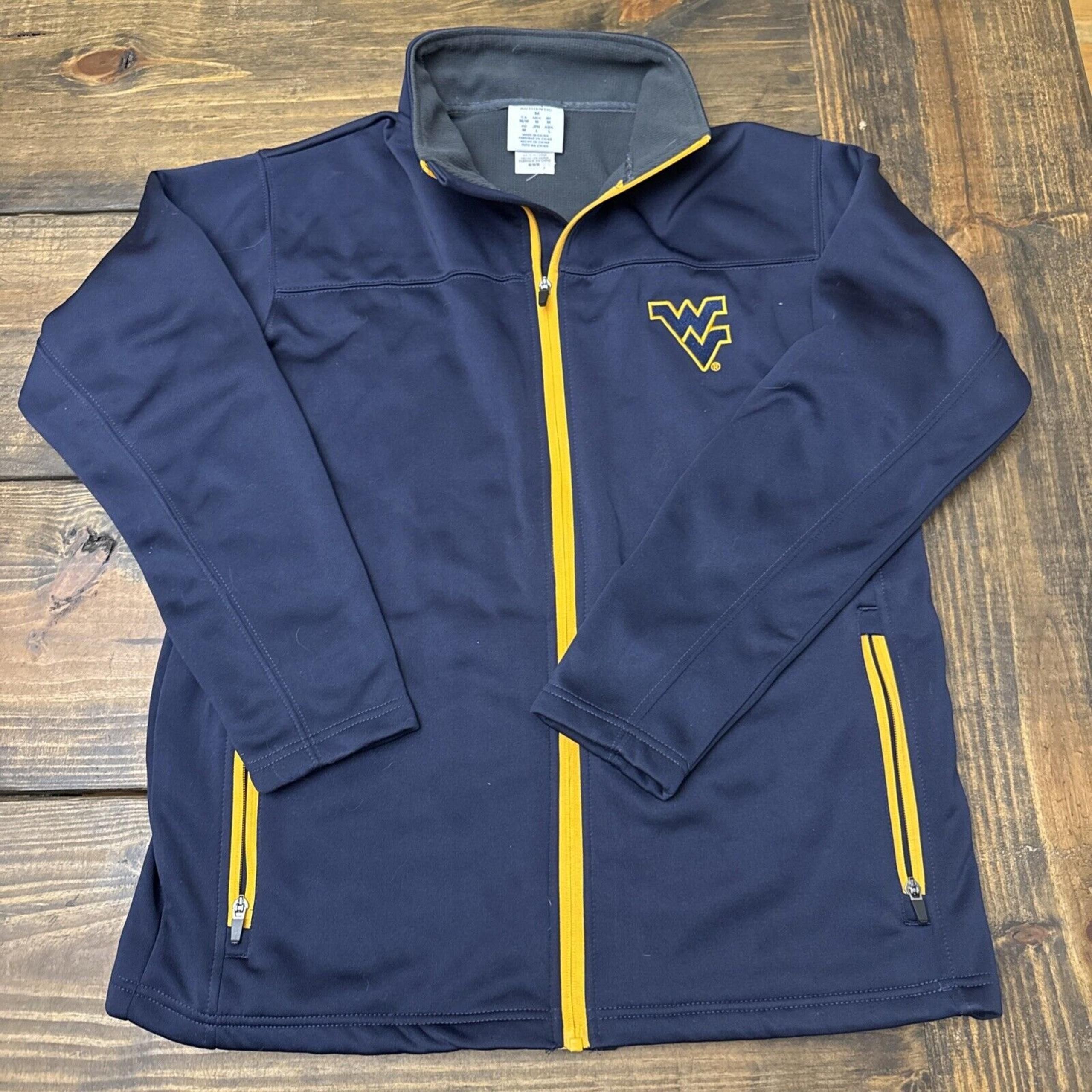 West Virginia Mountaineers Jacket Adult M Blue Champion Active Sport Logo Mens