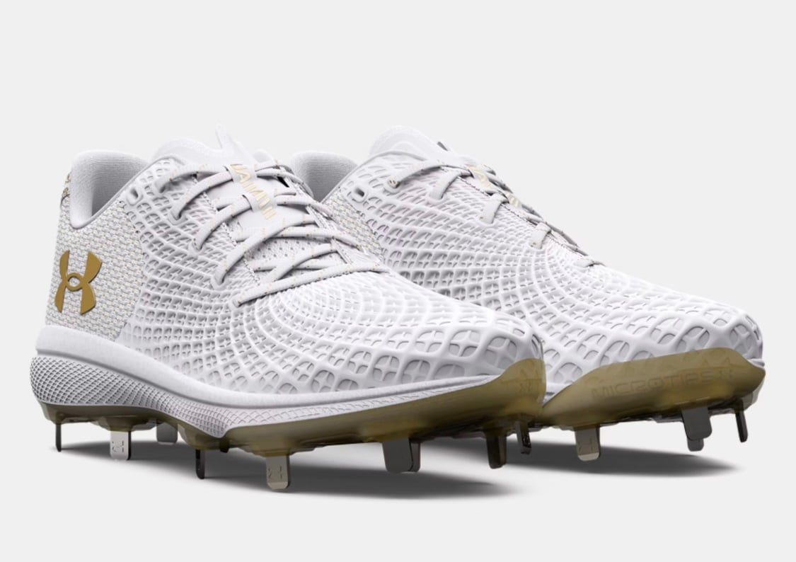 Under Armour UA Glyde 2 MT Softball Baseball Cleats Gold Size 7 3026601-105