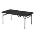 4' Fold-in-Half Adjustable Table, Rich Black