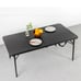 4' Fold-in-Half Adjustable Table, Rich Black