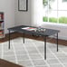 4' Fold-in-Half Adjustable Table, Rich Black