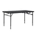 4' Fold-in-Half Adjustable Table, Rich Black