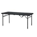 4' Fold-in-Half Adjustable Table, Rich Black