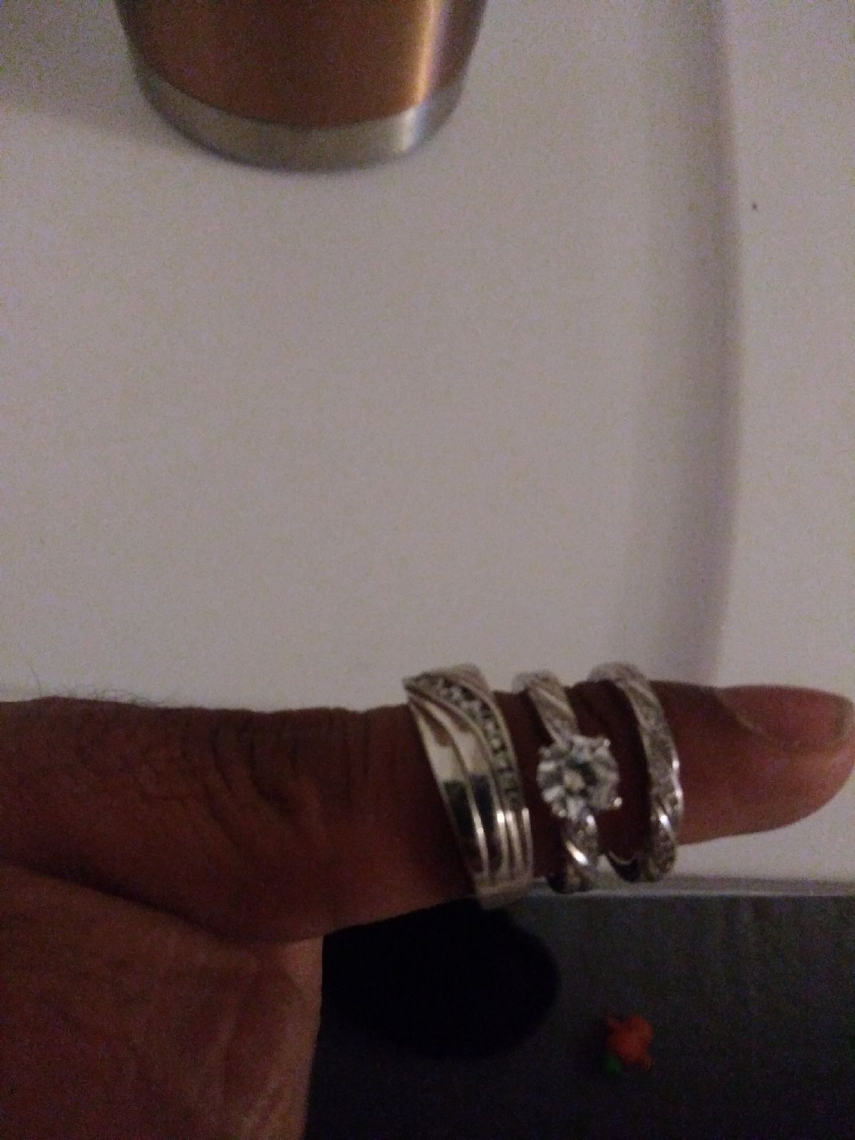 Couple engagement wedding rings