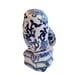 Vintage Porcelain Motif Blue and White Owl Figurine Pottery 7