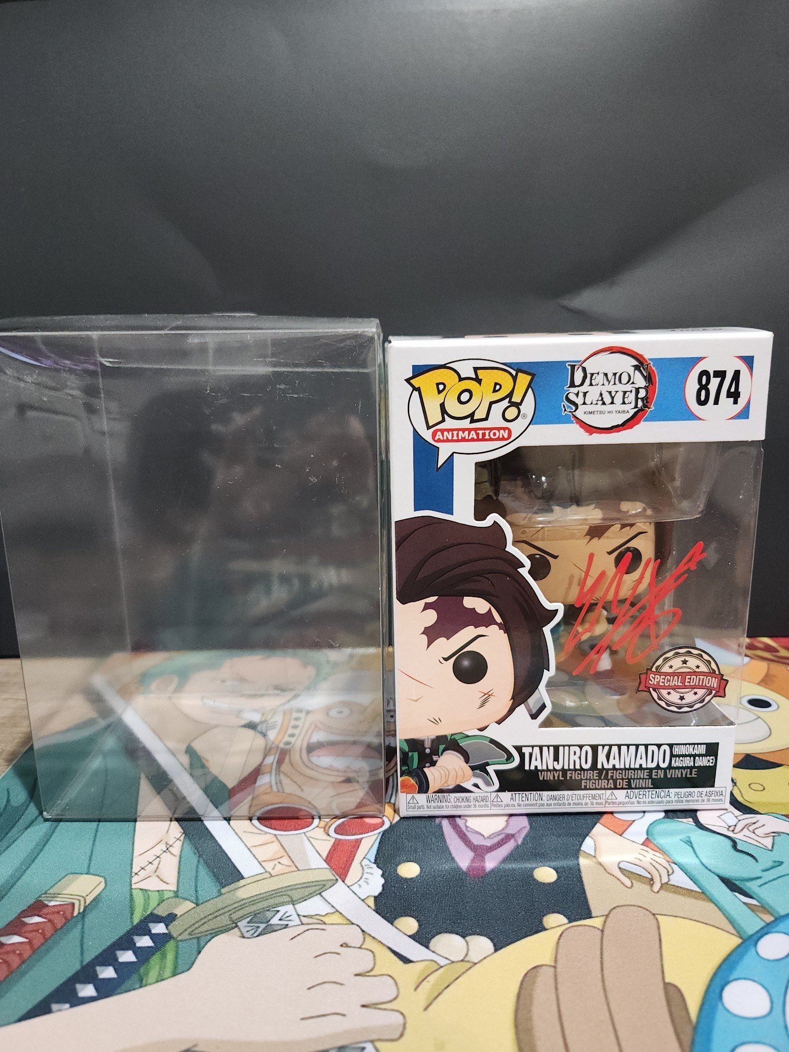 Tanjiro Kamado - Demon Slayer funko 874 signed by Zach Aguilar