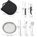 Portable Camping Cookware Set: Foldable, Multi-functional, Stainless Steel for 2