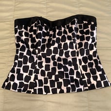 NWT Black And Cream Tube Top Size 4