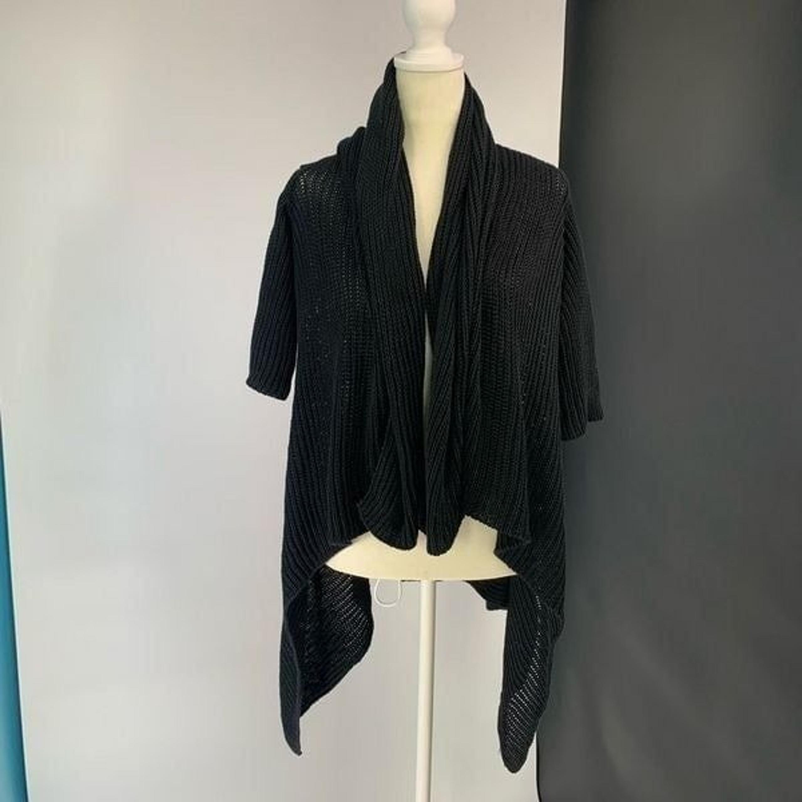 THEORY long cardigan duster chunky fisherman knit sweater sz s womens
