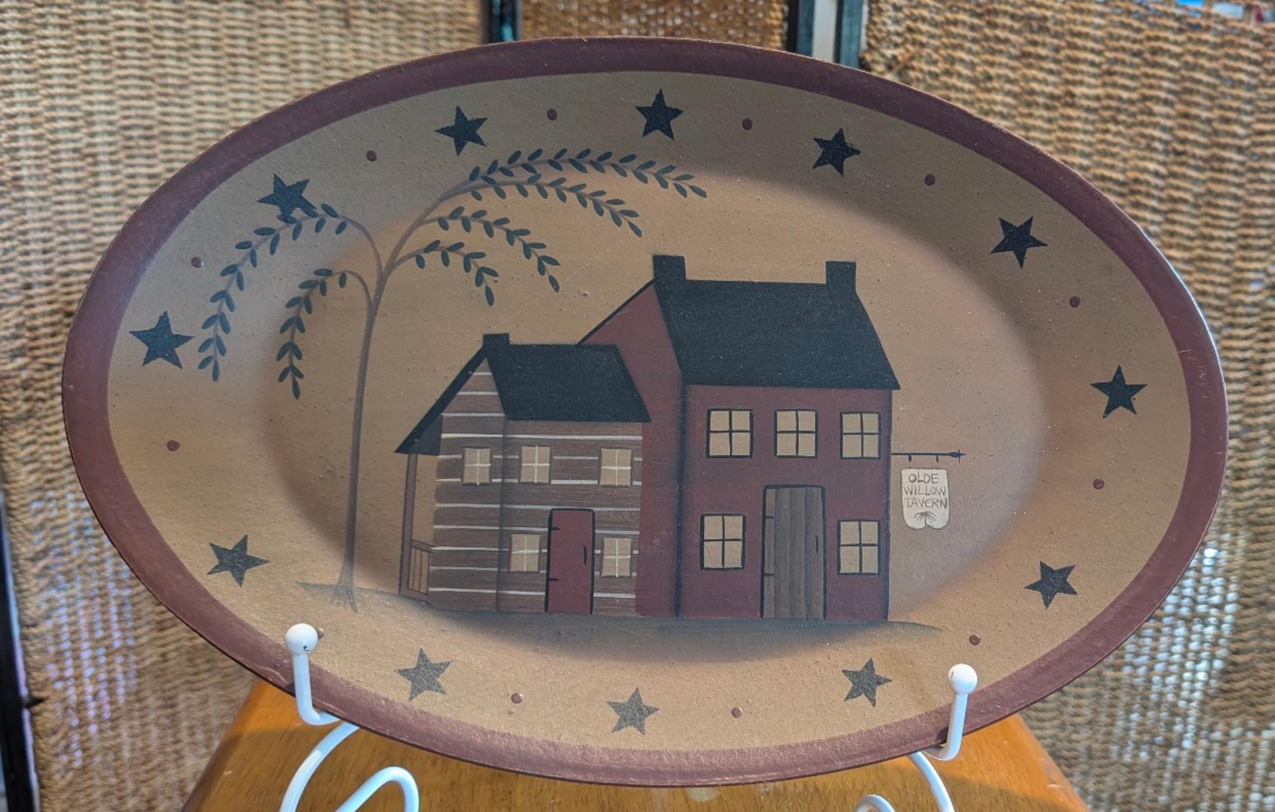 Primitive farmhouse decor plate