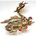 Dragon Brooch Pin Marked Spain 2in by 2in