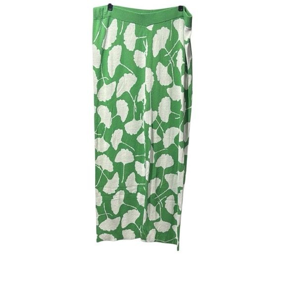 Diane Von Furstenberg for Target ginkgo leaf design high waisted, wide leg sweat