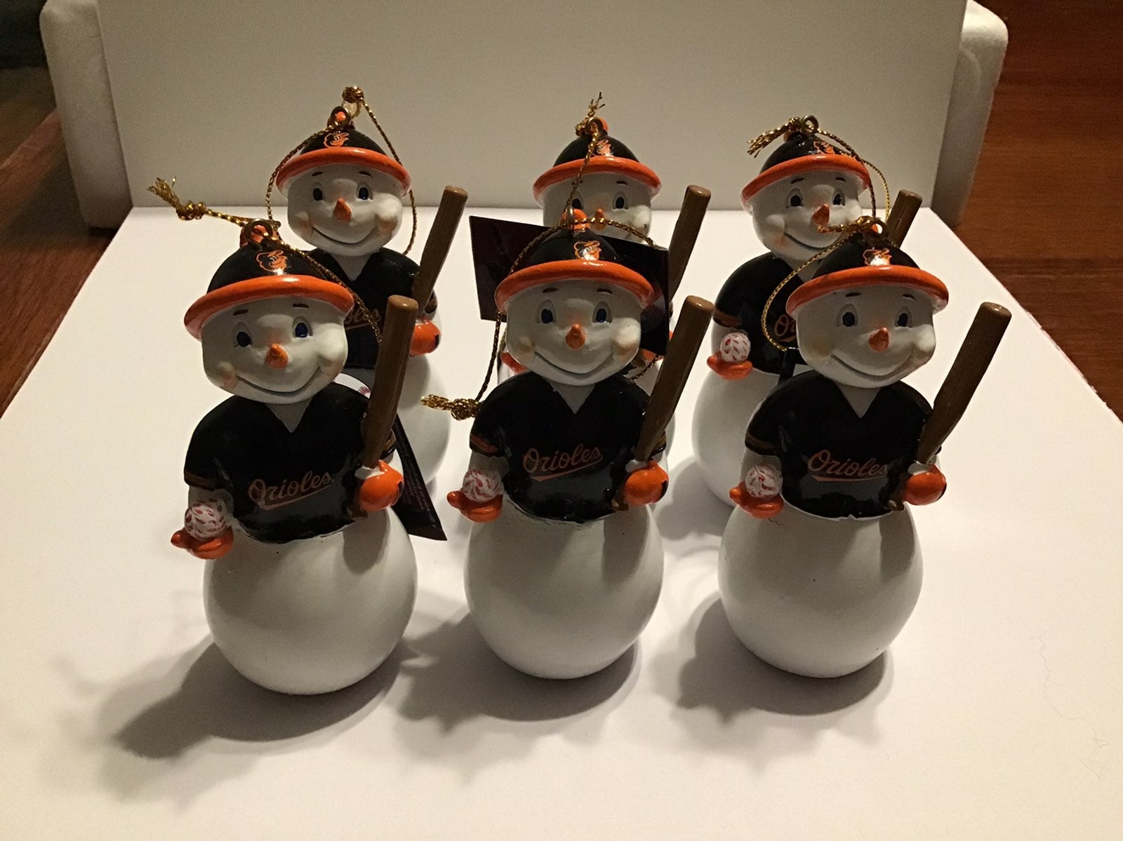 Baltimore Orioles Snowman Ornament