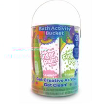 NEW! Crayola Bath Activity Bucket 30 Pc Set For Kids ! Bath Bombs Finger Paint