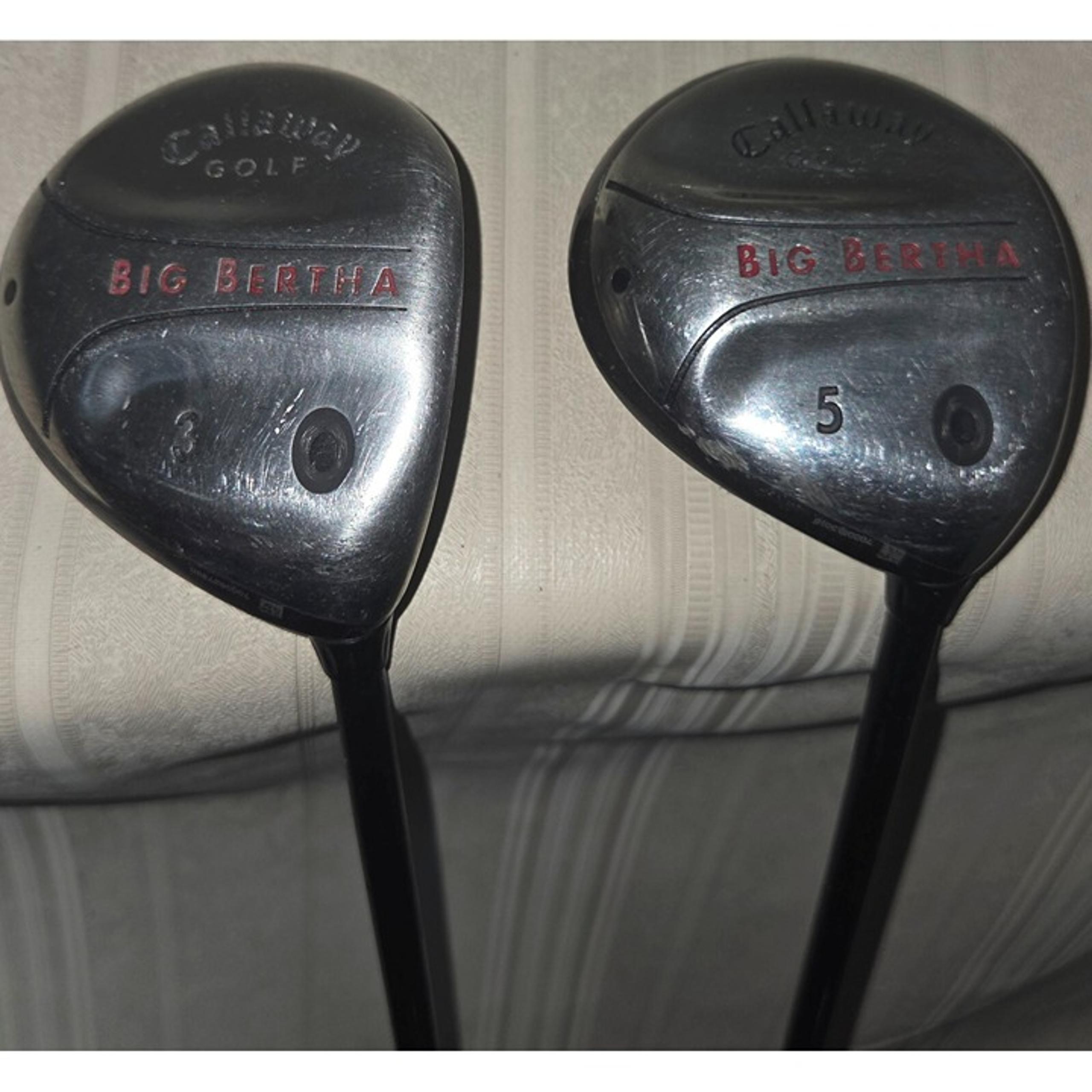 Callaway Golf BIG BERTHA 3 and 5 Fairway Wood Black Dot RH Regular Flex RCH 75w