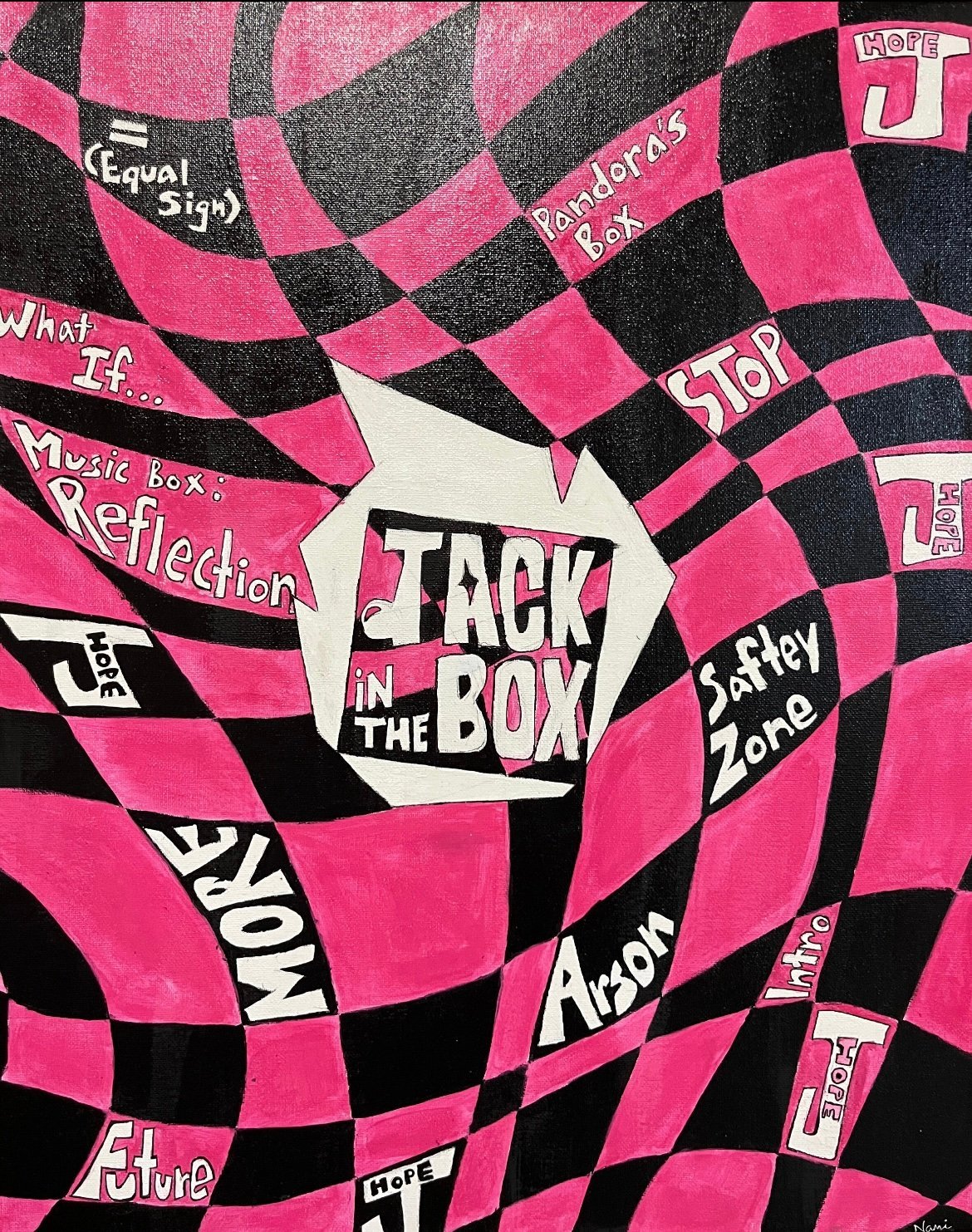 J-hope ‘Jack in the Box’ tracklist painting (16 x 20 in.)
