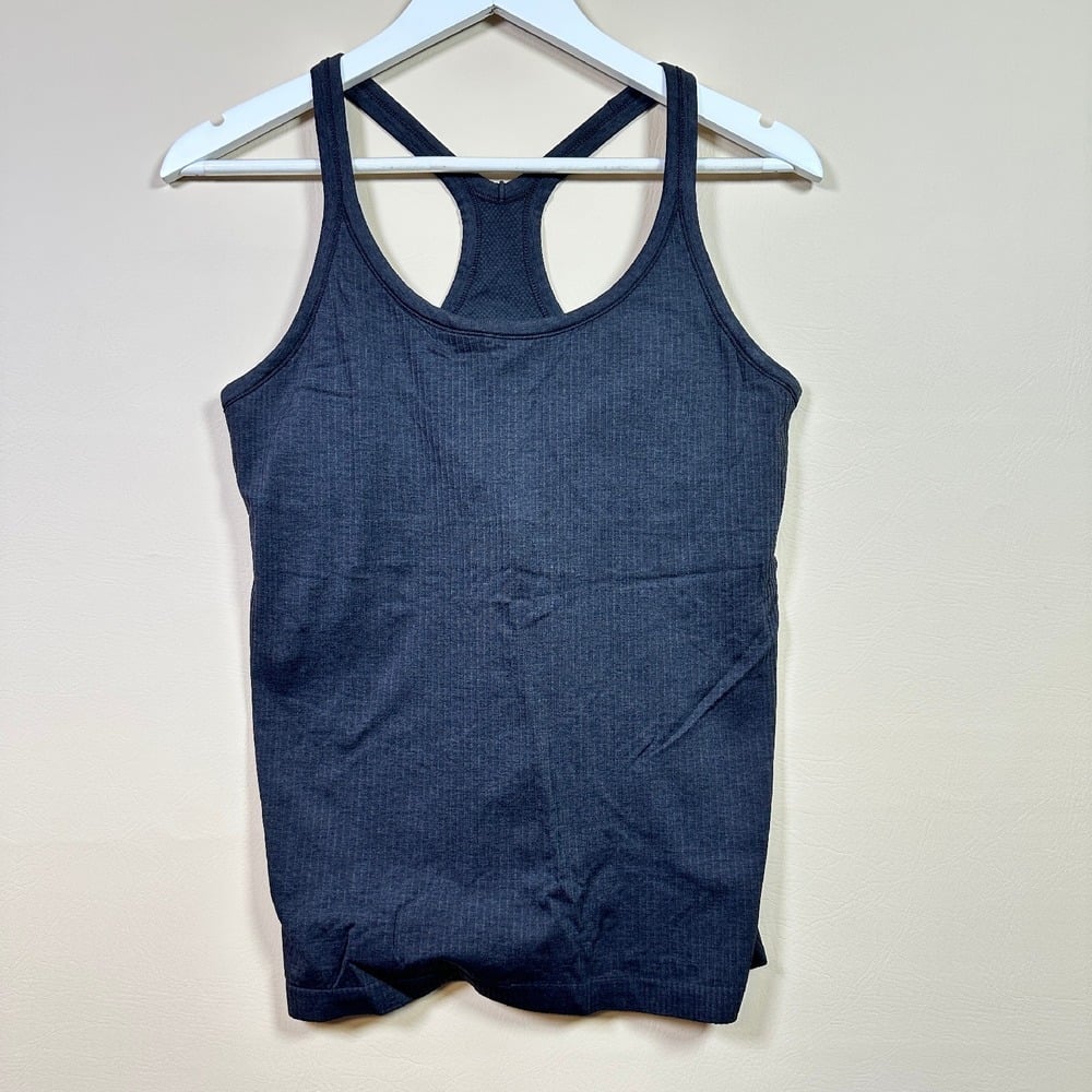Lululemon Ribbed Tank Top Racerback Workout Yoga Gym Athleisure Gray Size 10