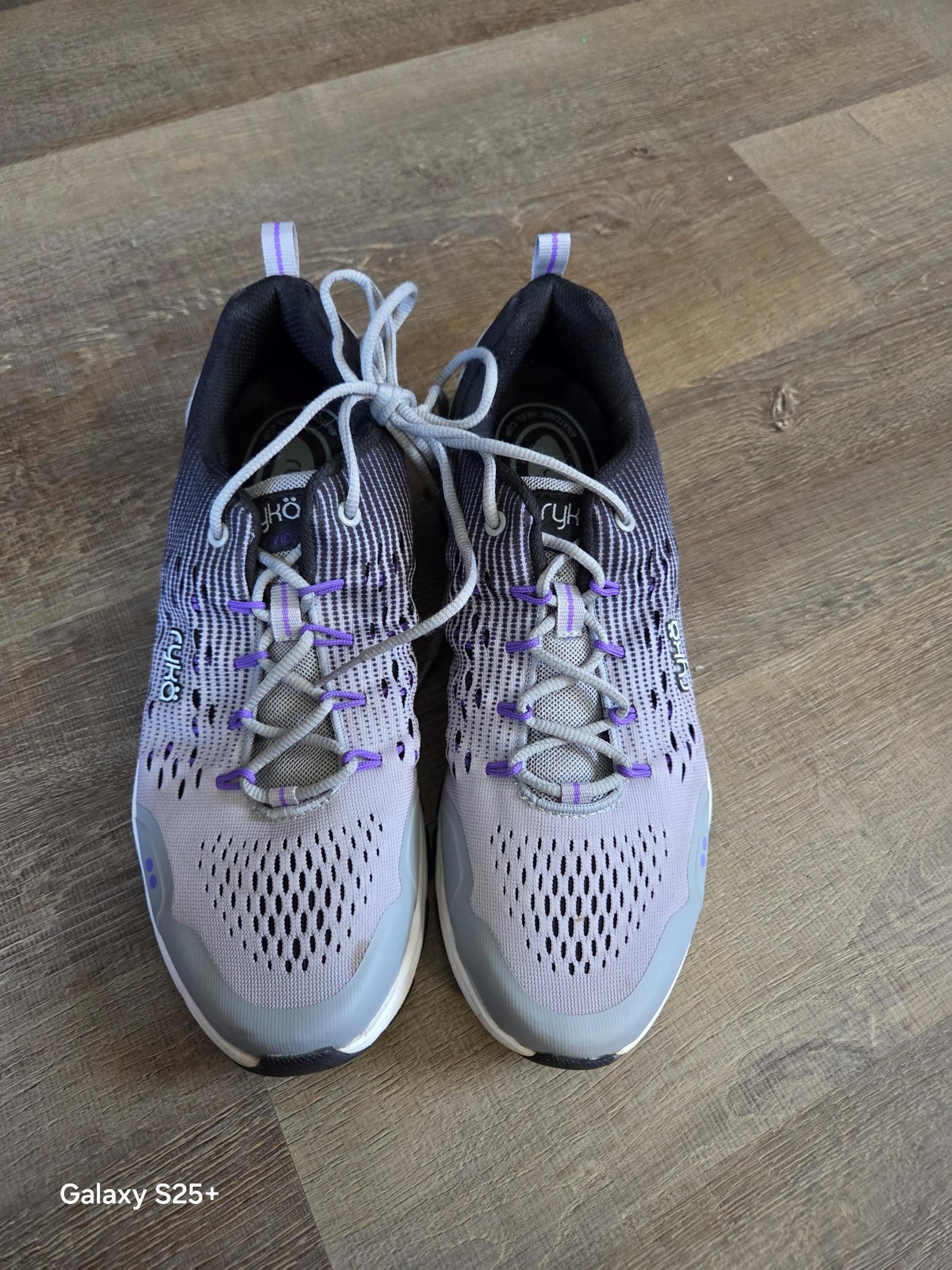 Ryka Women's Gray and Purple Athletic Shoes, Size 11, In Great Used Condition