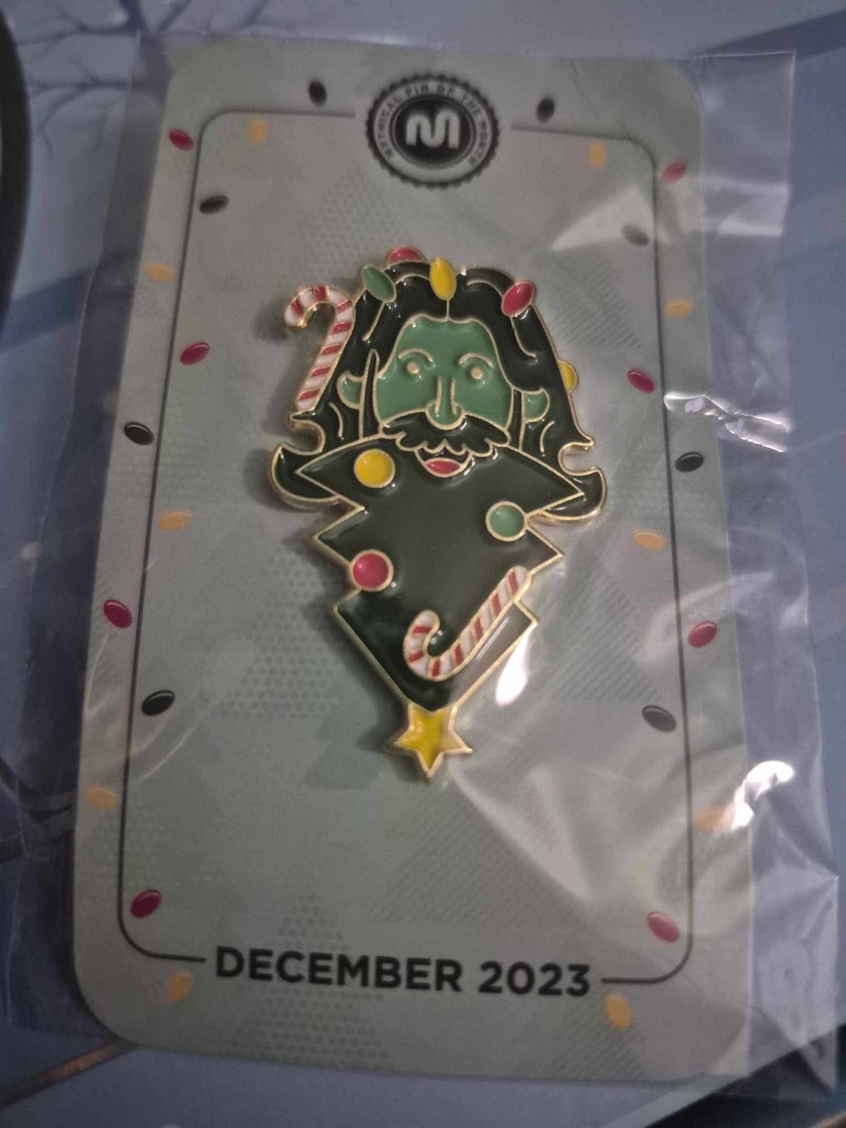 Good Mythical Morning GMM Pin Of The Month: December 2023 Rhett's Christmas Face