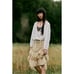 Free People Calliope Ruffle Midi Skirt Sage Medium NWT Ethereal Western Bohemian