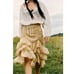Free People Calliope Ruffle Midi Skirt Sage Medium NWT Ethereal Western Bohemian