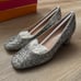 Kate Spade Silver Glitter High Heels - NEW