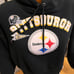 WEAR by Erin Andrews Pittsburgh Steelers cropped black hooded sweatshirt XL NFL