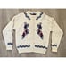 Vintage Clever Shepherd 100% Wool Embroidered Floral Knitwear Cardigan Sweater