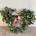 ONE Disney Parks Mickey Mouse Homestead Door Wreath Pink Ribbon Plant Green