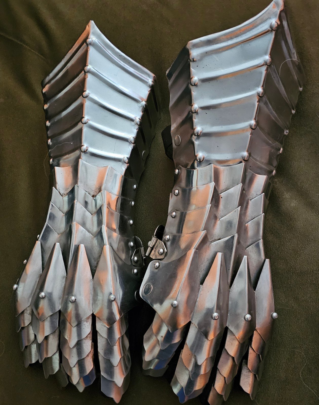 Medieval Nazgul Fantasy Gauntlets SCA Armor Gauntlets Gloves & Steel Armor Shoes