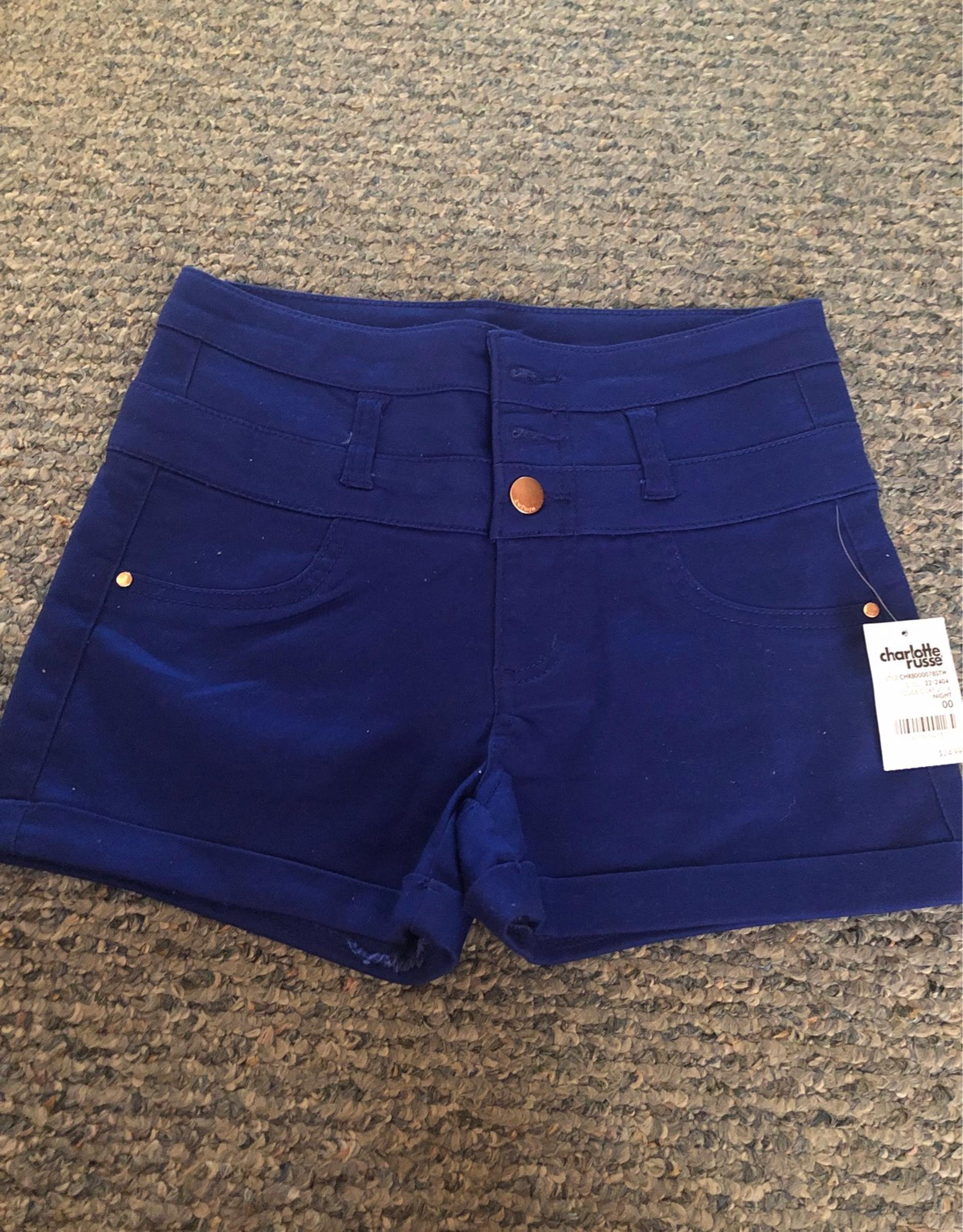 Royal Blue refuge High Waisted Shorts