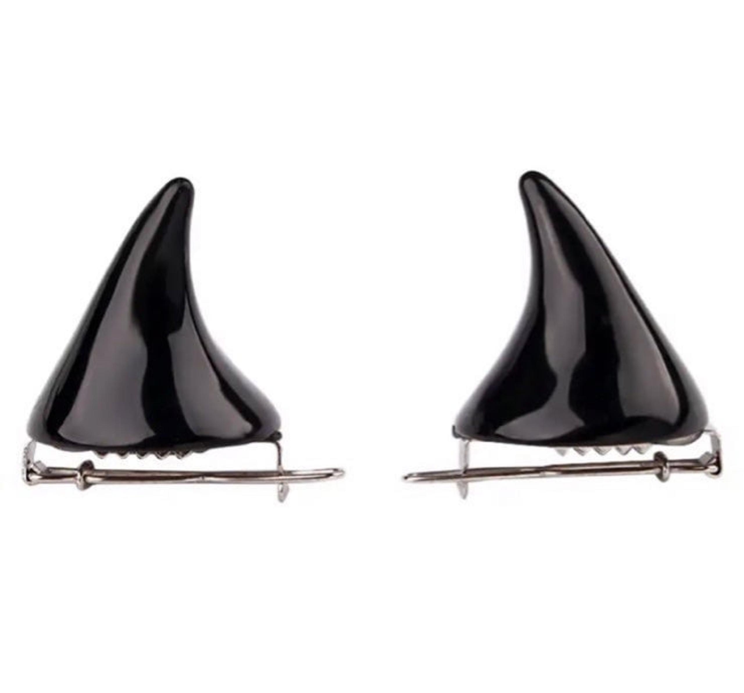 Black horns Devil Demon Deity Naughty Evil Bad Unisex Cosplay New Pair Set