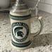Domex Michigan State University MSU beer STEIN mug cup w/ pewter lid Germany