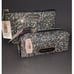 2 Victoria's Secret VS Fashion Show black satin silver rhinestone makeup bag