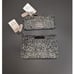 2 Victoria's Secret VS Fashion Show black satin silver rhinestone makeup bag
