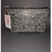 2 Victoria's Secret VS Fashion Show black satin silver rhinestone makeup bag