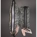 2 Victoria's Secret VS Fashion Show black satin silver rhinestone makeup bag