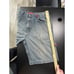 JNCO Y2K Jorts Skull Graphic Distressed Grunge Size 38 Jean Shorts Baggy Skater