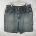 JNCO Y2K Jorts Skull Graphic Distressed Grunge Size 38 Jean Shorts Baggy Skater