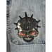 JNCO Y2K Jorts Skull Graphic Distressed Grunge Size 38 Jean Shorts Baggy Skater