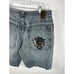 JNCO Y2K Jorts Skull Graphic Distressed Grunge Size 38 Jean Shorts Baggy Skater