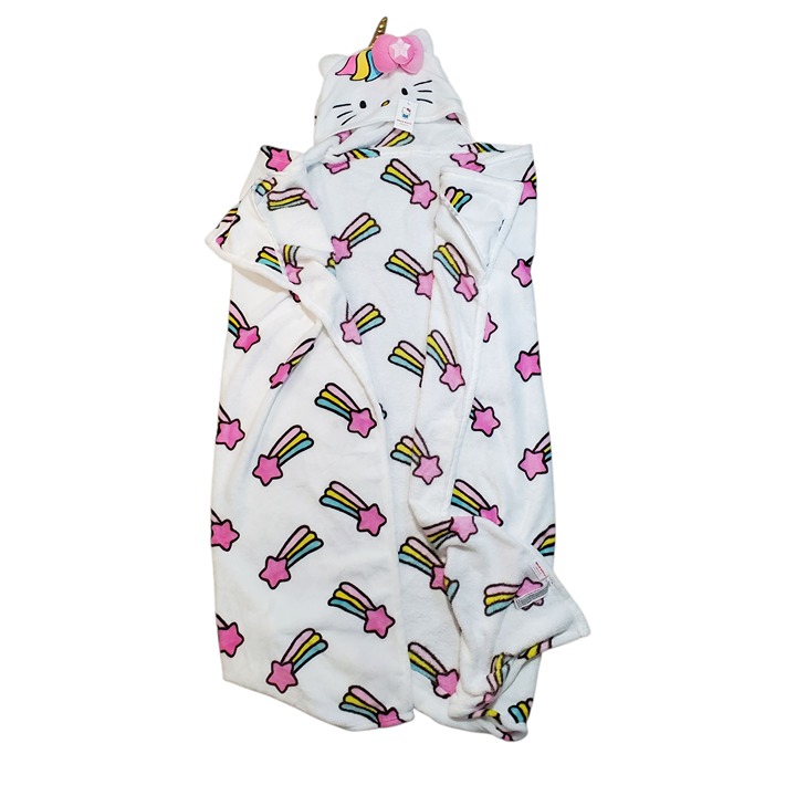 NWT Forever21 x Hello Kitty Hooded Unicorn Cozy Plush Blanket