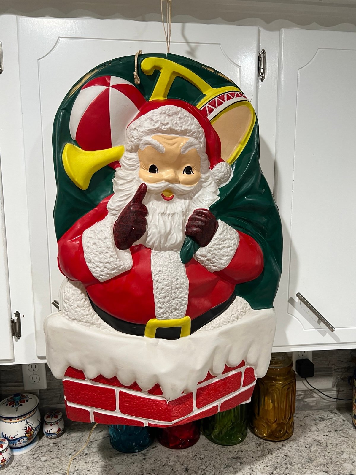 VTGE L.A. GOODMAN LIGHTED SANTA CLAUS CHRISTMAS DECORATION