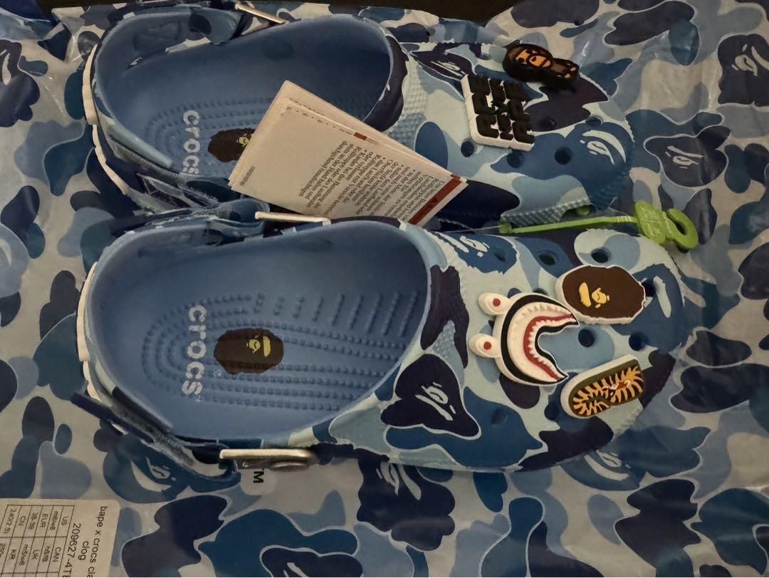 BAPE CROCS CLASSIC CLOG BLUE 24cm