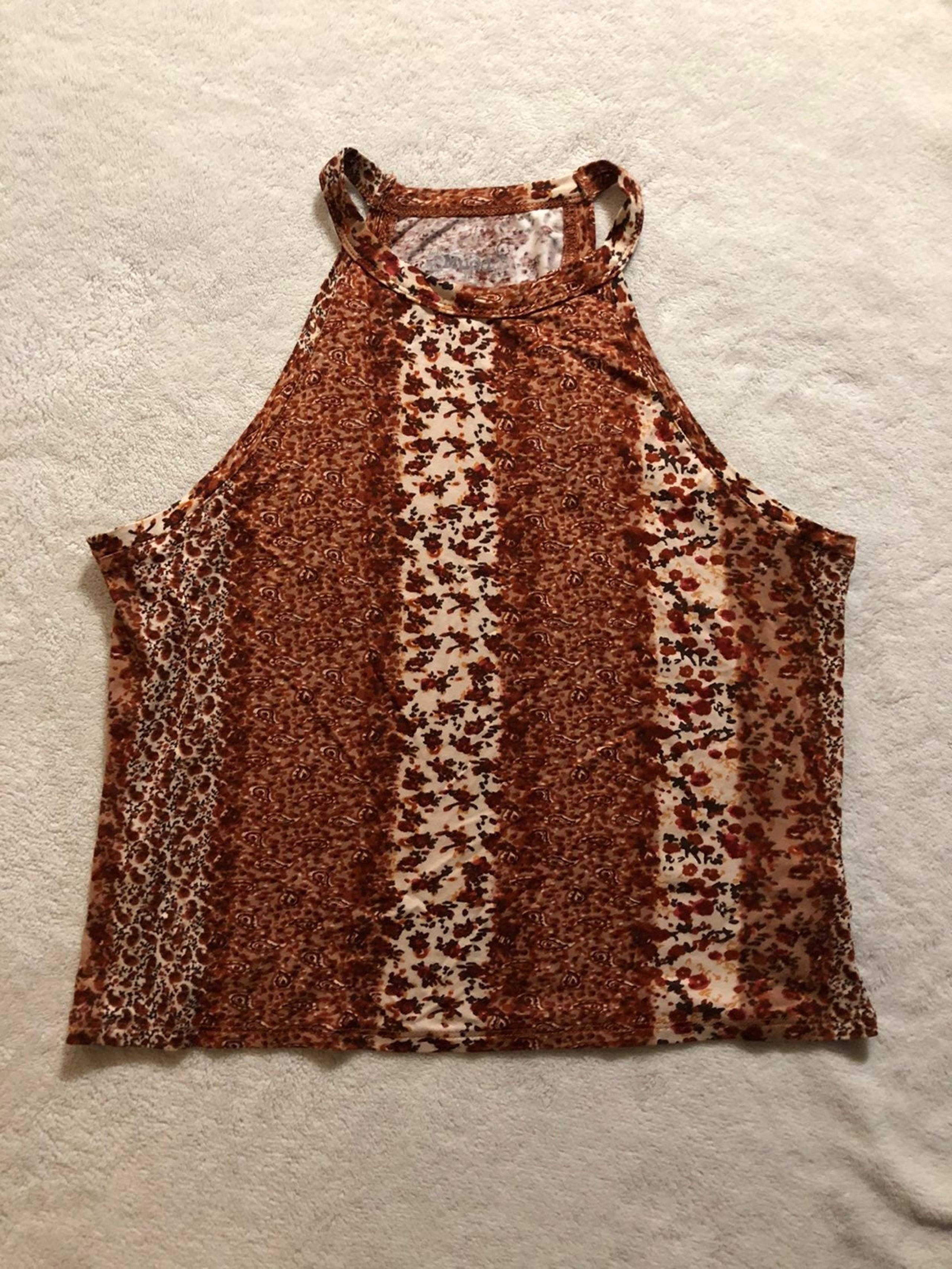 Orange halter top
